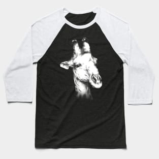 Giraffe Animal Portrait Baseball T-Shirt